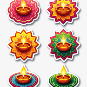 Mandalas & Rangoli - Sticker Sheet v41